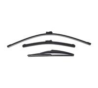 Front Rear Windscreen Wiper Blades for Fiat 500 500C 500L 2009-2023, LHD Soft Rubber Rain Brushes Set with Enhanced Clear View, Durable ABS Frame, Easy Installation