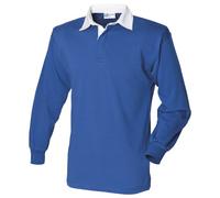 Front Ro, maglia a maniche lunghe, classica, da rugby Königsblau/Weiß X-Large