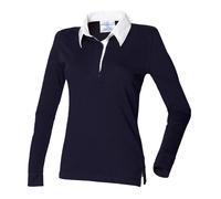 Front Row Donna Classico Cotton Rugby Camicia Blu o Nero XS-4XL