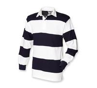 Front Row Maglia Polo Rugby in Cotone a Righe BORDO/Bianco Blu S-XXL