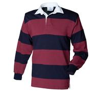 Front Row Maglietta Polo Rugby Strisce Cucita Uomo (PC6148)