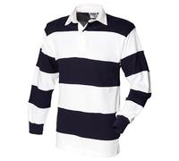 Front Row Maglietta Polo Rugby Strisce Cucita Uomo (PC6148)