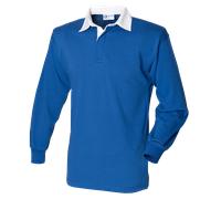 Front Row Tinta Unita FR100 Cotton Classico Maglia Rugby Maniche Lunghe No Logo