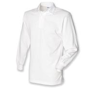 Front Row Tinta Unita FR100 Cotton Classico Maglia Rugby Maniche Lunghe No Logo