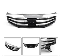 Front Upper Bumper Hood Black Chrome Grille Grill PER Honda Accord 2011-2012 4DR