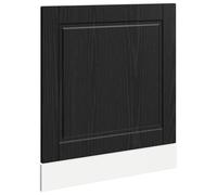 Frontale per lavastoviglie Porto, nero, effetto rovere, 60 x 1,5 x 57 cm | Robusto materiale in legno, montaggio a parete, spazio con ripiani, facile da pulire, cucina moderna