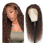 Frontale Umano # 1B Nero Naturale Dritto 8 Pollice 100% Non Trattato Virgin Remy HD Trasparente Frontale Naturale Attaccatura Dei Capelli Per Le Donne