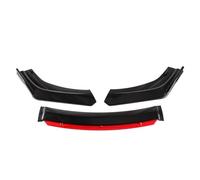 Frontali Paraurti Spoiler Per Mini Per Cooper Per R55 R56 Per F55 F56 Labbro Anteriore Spoiler Body Kit Tuning Diffusore Labbro Anteriore Universale Spoiler Frontali Auto(Black-Red)