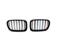 Frontali Ricambio Per BMW Per X3 F25 Auto Griglia Radiatore | 2010 2011 2012 2013 Nero Lucido Cappuccio Anteriore Rene Griglia ABS Doppia Linea Compatibile(M Colour)