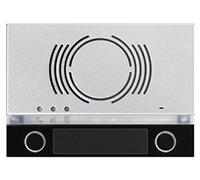 Frontalino Urmet Alpha per posto esterno audio con 2 tasti Nero 1168/132