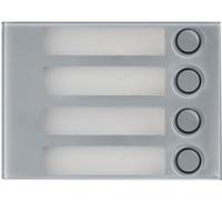 Frontalino per modulo 1168/4 Urmet Alpha 4 Tasti Grigio - UTD 1168/14G