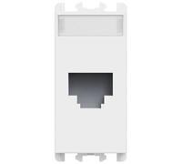 Frontalino RJ45 per keystone Urmet Lybra 1 modulo bianco 27445.B