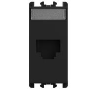 Frontalino RJ45 per keystone Urmet Lybra 1 modulo nero 27445.N