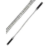 Frontalino Tattini in cuoio sottile decorato con 2 file di strass Tattini