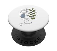 Fronte di arte di una linea disegnata a mano PopSockets PopGrip Intercambiabile