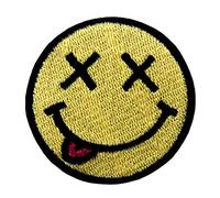 Fronte Di Sorriso Felice Distintivo Ricamato Applicazioni Il Ferro Su Cucia Sulla Toppa Patch