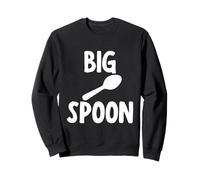 Fronte e retro Big Spoon Little Spoon Funny Felpa