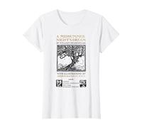 Frontespizio del Sogno di Una Notte di Mezza Estate William Shakespeare Maglietta, Donna, Bianco, M