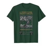 Frontespizio del Sogno di Una Notte di Mezza Estate William Shakespeare Maglietta, Uomo, Verde Foresta, L