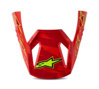 Alpinestars S-M3 Falcon Cima dell'Elmo, rosso, Taglia unica