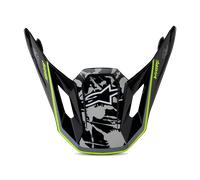 Alpinestars S-M7 Blaster Cima dell'Elmo, nero/grigio/giallo, Taglia unica