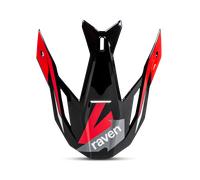 Frontino Casco Cross Raven Morphous Nero/Rosso Nero,Rosso