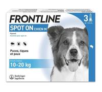 FRONTLINE 3 SPOT ON Pipette antiparassitarie per cani - da 10 a 20 kg - Pulci, zecche, pidocchi