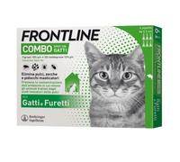 FRONTLINE Combo, 6 Pipette, Antiparassitario per Gatti, Gattini e Furetti di Lunga Durata, Protegge da Pulci, Zecche, Uova, Larve e Anche la Casa, Antipulci In Confezione da 6 Pipette da 0.5 ml