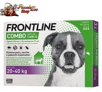 Frontline COMBO 3 pipette antiparassitari cane 2-10/ 10-20/ 20-40/oltre 40kg NEW