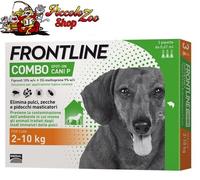 Frontline COMBO 3 pipette antiparassitari cane 2-10/ 10-20/ 20-40/oltre 40kg NEW