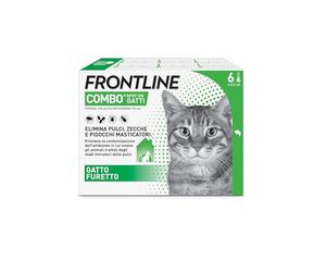 FRONTLINE Combo, 6 Pipette, Antiparassitario per Gatti, Gattini e Furetti di Lunga Durata, Protegge da Pulci, Zecche, Uova, Larve e Anche la Casa, Antipulci In Confezione da 6 Pipette da 0.5 ml