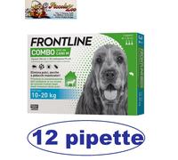 Frontline Combo antiparassitario cane di 10-20Kg 1- 3- 6- 9- 12 pipette NEW