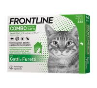 Frontline Combo - Antiparassitario spot-on per gatti e furetti, 3 pipette da 0,5 ml
