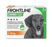 Frontline Combo Cani x3 Antiparassitario Contro Pulci E Zecche (2-10Kg) | Prodotto per Cani e Cuccioli. Protegge Anche la Casa da Pulci, Zecche, Uova e Larve, Antipulci 3 Pipette