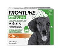 FRONTLINE Combo, 3 Pipette, Cane Taglia S (2 - 10 Kg), Antiparassitario per Cani e Cuccioli di Lunga Durata, Protegge il Cane e Anche la Casa da Pulci, Zecche, Uova e Larve, Antipulci 3 Pipette