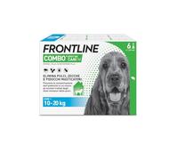 Frontline Combo Cani x6 Antiparassitario Contro Pulci E Zecche (10-20Kg) | Prodotto per Cani e Cuccioli. Protegge Anche la Casa da Pulci, Zecche, Uova e Larve, Antipulci 6 Pipette