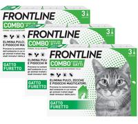 Frontline Combo Gatti x3 Antiparassitario Contro Pulci, Zecche E Pidocchi KIT 9 PIPETTE