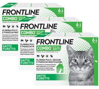 Frontline Combo Gatti x6 Antiparassitario Contro Pulci, Zecche E Pidocchi KIT 18 PIPETTE