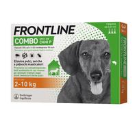 FRONTLINE Combo, 3 Pipette, Cane Taglia S (2 - 10 Kg), Antiparassitario per Cani e Cuccioli di Lunga Durata, Protegge il Cane e Anche la Casa da Pulci, Zecche, Uova e Larve, Antipulci 3 Pipette