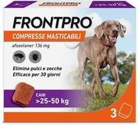 Frontline FrontPro 25-50 Kg Antiparassitario Cani contro Pulci Zecche 3 Compress