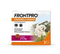 Frontline Frontpro antiparassitario Cane 2-4kg x3 compresse - Antiparassitario animali