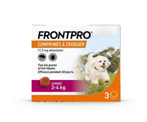 Frontline Frontpro antiparassitario Cane 2-4kg x3 compresse - Antiparassitario animali