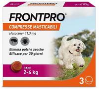 Frontline Frontpro Antiparassitario Per Cani 2-4Kg Contro Pulci E Zecche 3 Compresse Masticabili