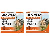 Frontline Frontpro Contro Pulci e Zecche BIPACCO 2x3 Compresse Masticabili 28,3 Mg Per Cani 4-10Kg