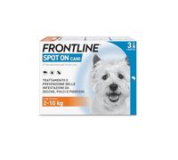 FRONTLINE Spot On, 3 Pipette, Cane Taglia S, 2-10 kg, Antiparassitario per Cani e Cuccioli di Lunga Durata, Protegge da Zecche, Pulci e Pidocchi, Antipulci in Confezione da 3 Pipette