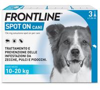 Frontline Antiparassitario Spot On 10-20 kg – Protegge da pulci, zecche e pidocchi – 3 pipette