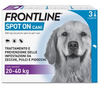 Frontline Spot On - Antiparassitario per cani e cuccioli Taglia L 20-40 kg lunga durata - 3 pipette
