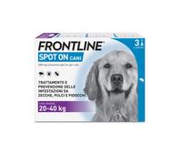 Frontline Antiparassitario Spot On per Cani – Contro Pulci, Zecche e Pidocchi – 20-40 kg, 3 pipette
