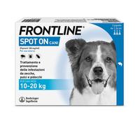 Frontline Spot On Cani x3 Pipette, Antiparassitario per Cani e Cuccioli (10-20Kg), Contro Pulci, Zecche E Pidocchi