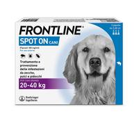 Frontline Spot On Cani x3 Pipette, Antiparassitario per Cani e Cuccioli (20-40Kg), Contro Pulci, Zecche E Pidocchi